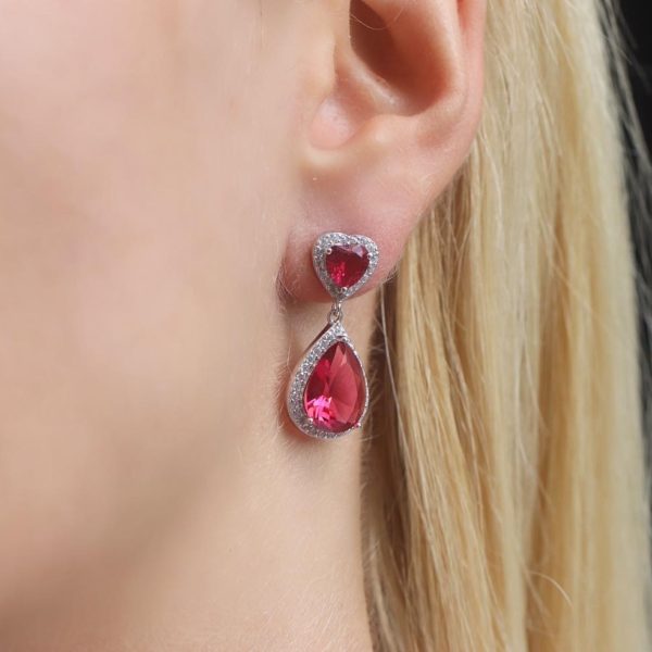 Ruby Heart, Silver (925)