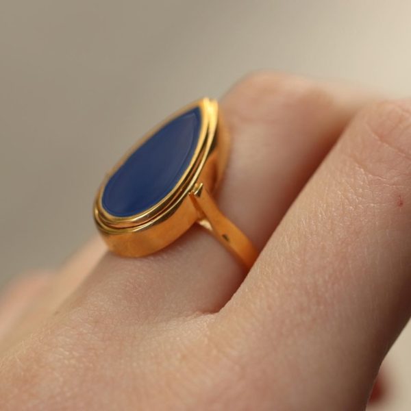 Tiseon Blue Star Ring