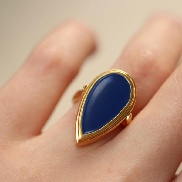 Tiseon Blue Star Ring