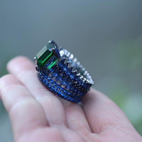 Sapphire Swirl Ring