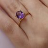 Xειροποίητο Χρυσό Δαχτυλίδι 14k με Ορυκτή Πέτρα Αμέθυστο 3,1ct - Image 2