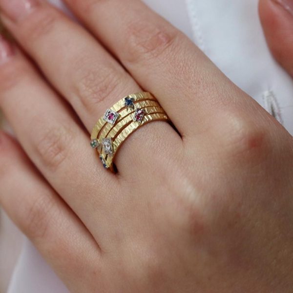 Handmade Statement Gold Ring 14k