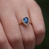 Handmade Sapphire Gold Ring 14k - Image 2