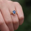 Handmade Sapphire Gold Ring 14k - Image 3