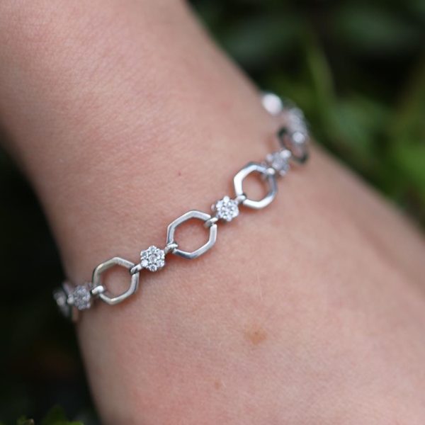 Silver Zircon Bracelet