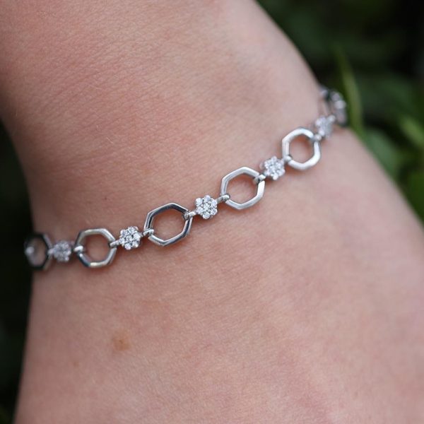 Silver Zircon Bracelet