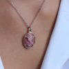 Ασημένιο Κολιέ με Συνθετική Πέτρα Cameo - Image 2