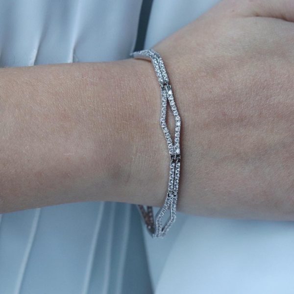 Paris white Gold Bracelet 14k