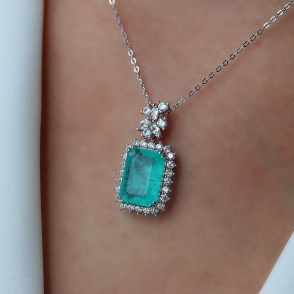 Paraiba Color Necklace, Silver (925)