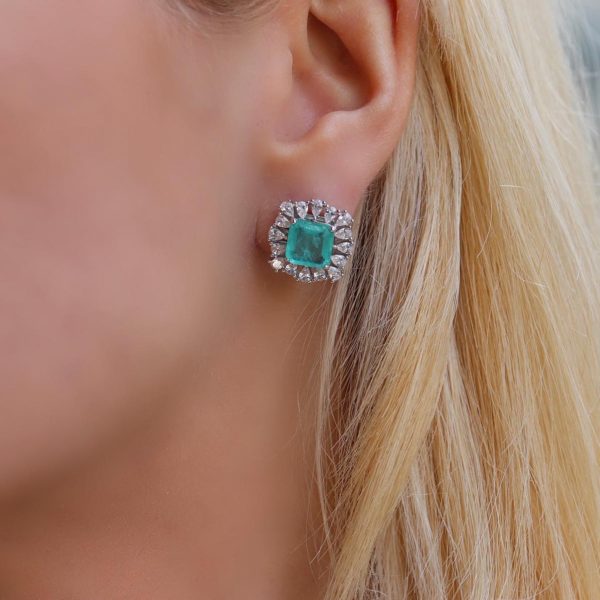 Paraiba Target Earrings