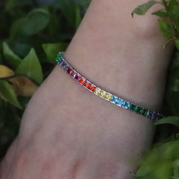 Rainbow Silver Bracelet