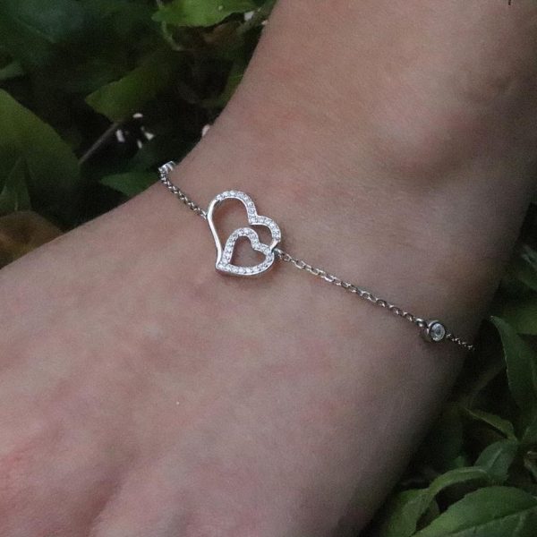 Silver Heart Bracelet (925)