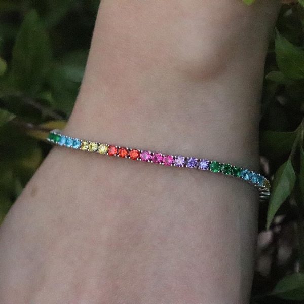 Silver Rainbow Bracelet