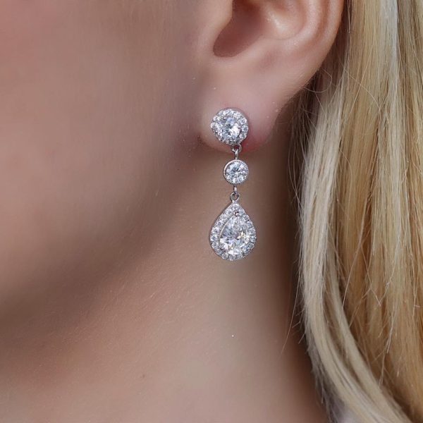 Βridal Drop Silver Earrings