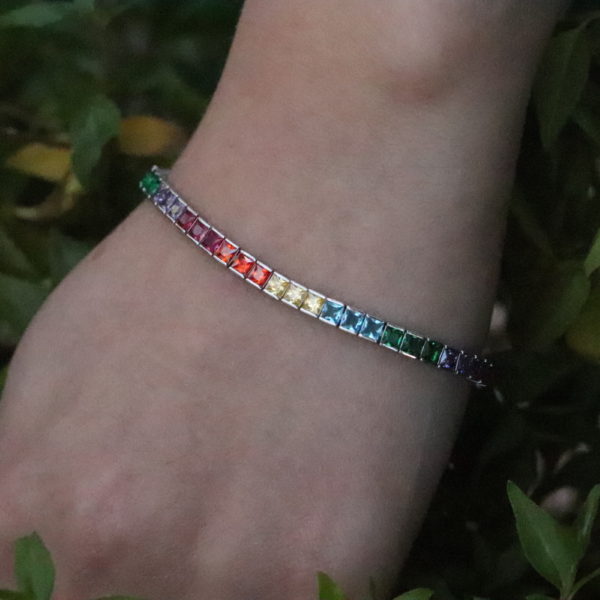 Rainbow Silver Bracelet