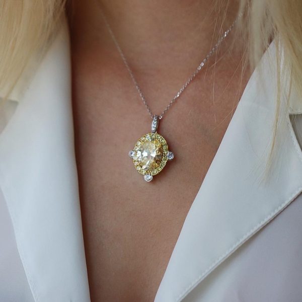 Citrine Silver Necklace