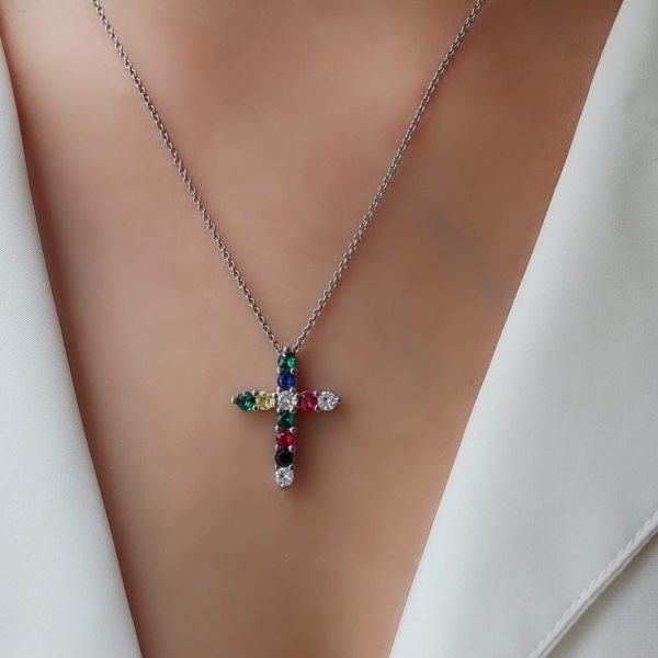 Rainbow Silver Cross