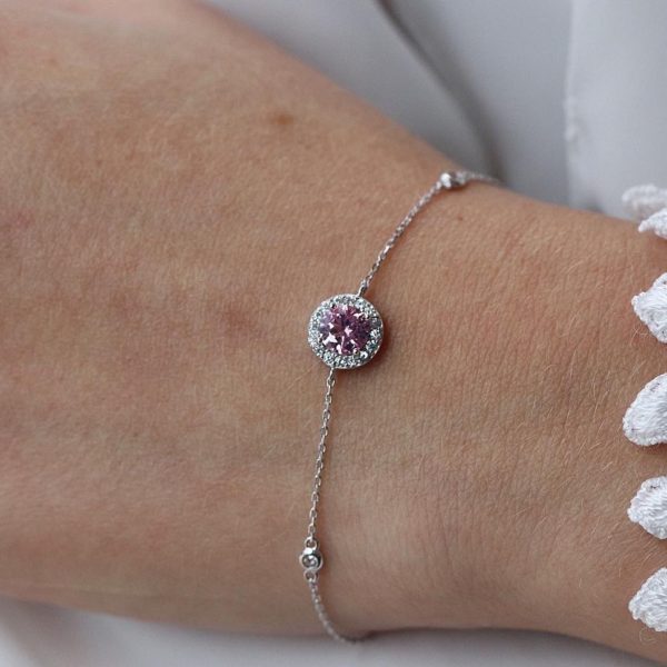 Baby Pink Silver Bracelet (925)